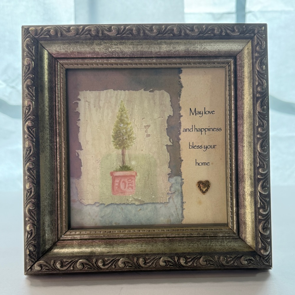 Housewarming Gift Framed Wall Art May Love and Happiness Bless Your Home